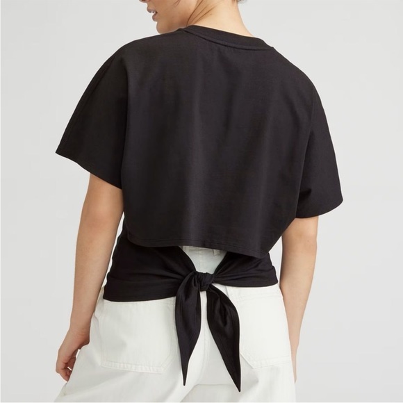 Everlane The Organic Cotton Tie Back Tee Black M - Picture 1 of 8
